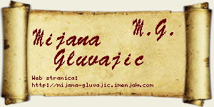 Mijana Gluvajić vizit kartica